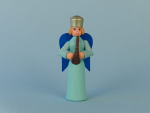 Engel hellgrün mit Flöte