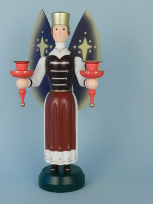 Großer Engel mit 2 Kerzenhalter
